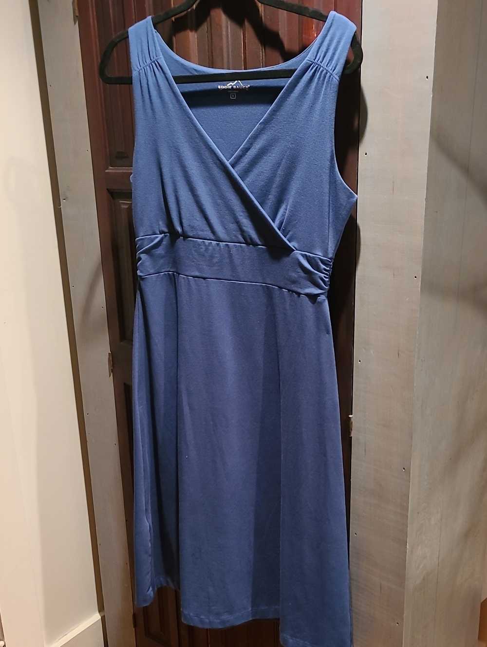 Eddie Bauer Teal Soft Stretchy Pull On Dress Size M